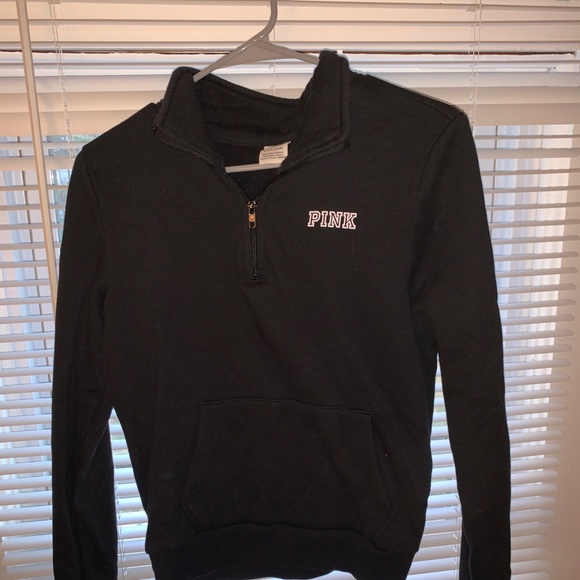 PINK black 3/4 zip up - Picture 2 of 3